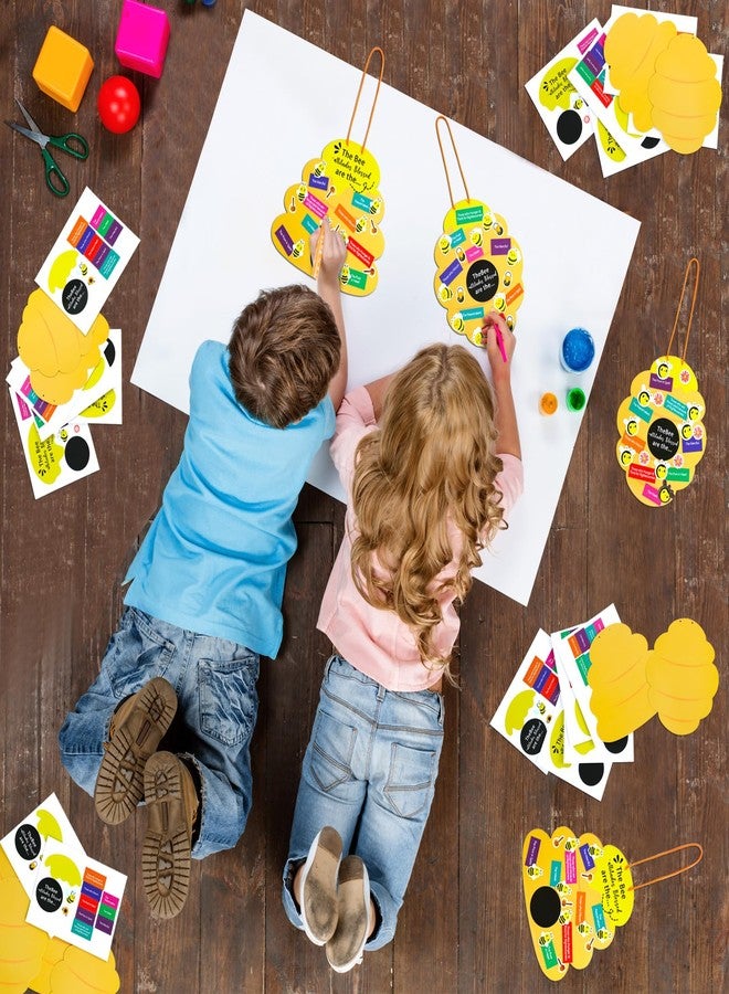Memorywuu 24 Sets Bee Attitude Sign Craft Kit Beatitudes VBS Sunday School Craft Bee Religious Crafts DIY Christian Bible Kit for Preschool Classroom Home Church School Activities Party Supplies - Image 5